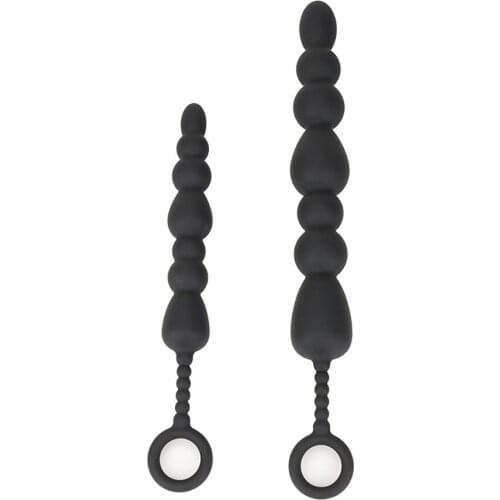 2021 New RYL-140 Smooth Head Silcone Anal Plug Sex Toys Ring Tail Design Butt Plug Anal Beards for Adult Game