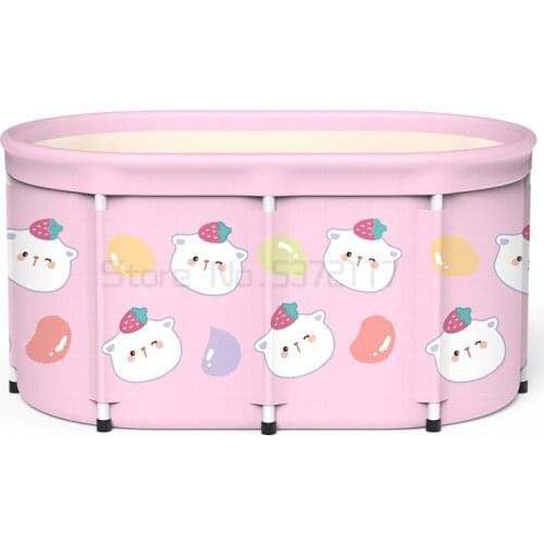 Portable Bathtub Folding Bath Bucket Foldable Large Adult Tub Baby Swimming Pool Insulation Separate Family Bathroom SPA Tub