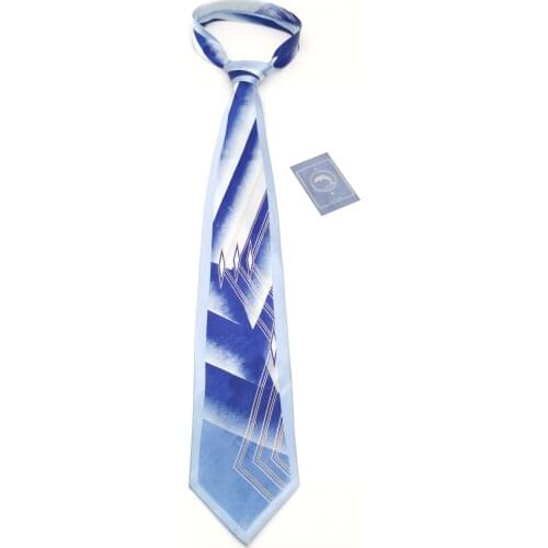 Blue Edge Special-Shaped World Silk Printed Casual Tie Unisex Personalized Silk Fashion gift set for women in a box men ties