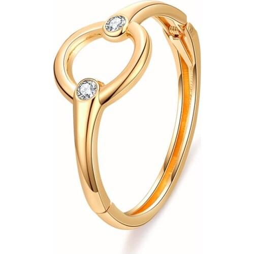 Simple Minimalism Crystal Round Circle Bracelet for Women Fashion Bracelet Jewelry Accessories Gifts