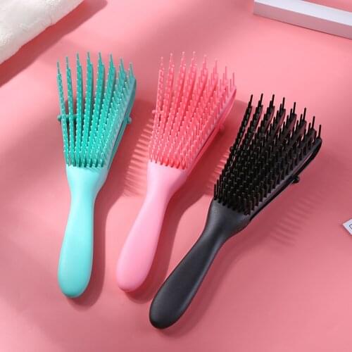 Detangling Brush Women Hair Scalp Massage Comb Detangler Hairbrush Rubber Curly Hair Brush Salon Hairdressing Styling Tools