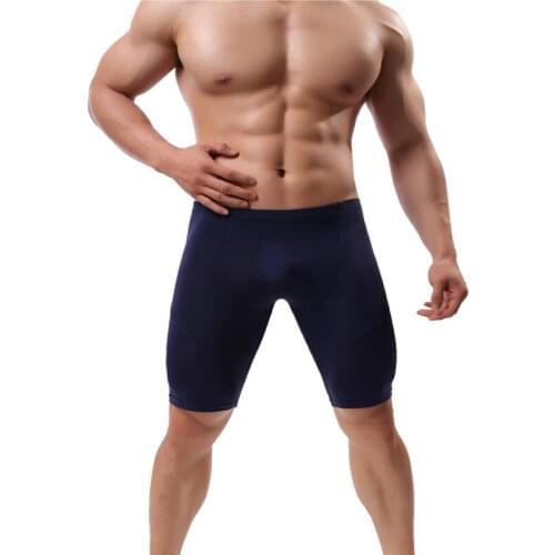 Sexy Men Boxer Soft Breathable Ice Silky Underwear Male Comfortable Solid Panties Underpants Cueca Boxershorts Homme Men Boxers