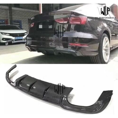 A3 S3 High Quality Carbon Fiber Rear Lip Diffuser Car Styling For Audi A3 S3 Car Body Kit 2013-2016