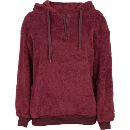 Womens Winter Warm Hoodie Hooded Coat Ladies Plus Size Pocket Outwear Jacket Pullovers Tops