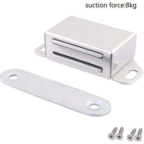 10pcs/lot Stainless Steel Magnetic 8kg Suction force Door Catches Kitchen Cupboard Wardrobe Cabinet Latch Catch