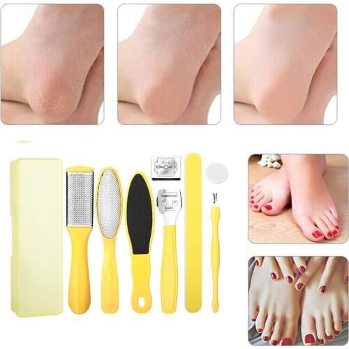 11Pcs/Set Pedicure Tools Professional Remove Dead Skin Foot Kit Calluses Cleaner File Horny Tool For Heels Rasp Care Produc Q5U0