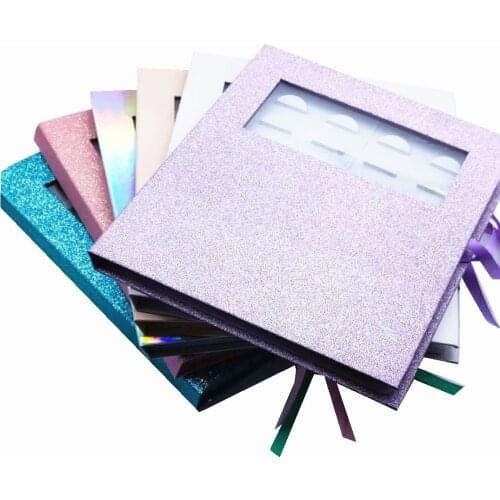 16 pairs Eyelash book box Lash Boxes Wholesale Eyelash Packaging Newest Empty Lash Case 25mm Mink Lash Boxes Packaging