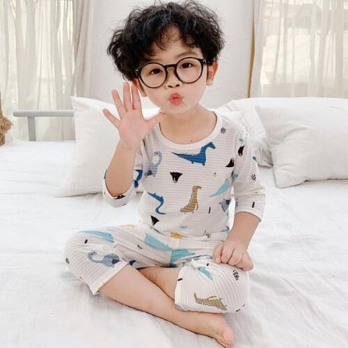 Baby Girl Clothes Nightwear 2020 Summer Boy Girls Sleepwear Pajamas Set Pyjamas Kids t shirt+Shorts Clothing Suit Pijimas Infant