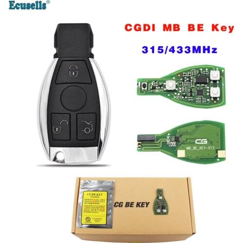 3 Buttons Remote Original CGDI MB CG BE Key for Mercedes Benz Support All FBS3 315MHZ/433MHZ Working with CGDI MB Programmer