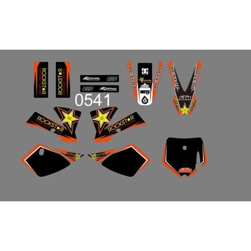 3M 5 STYLES TEAM GRAPHICS BACKGROUNDS DECALS STICKERS FOR KTM SX 50 2002 2003 2004 2005 2006 2007 2008