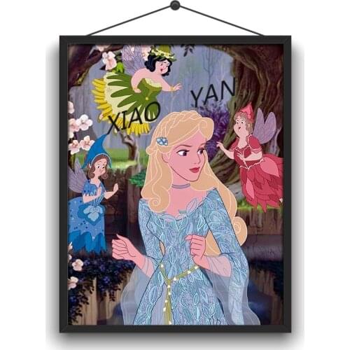 Disney 5D DIY Diamond Painting "Sleeping Beauty" "Alice In Wonderland" Round Diamond Embroidery Handmade Crafts Home Decoration