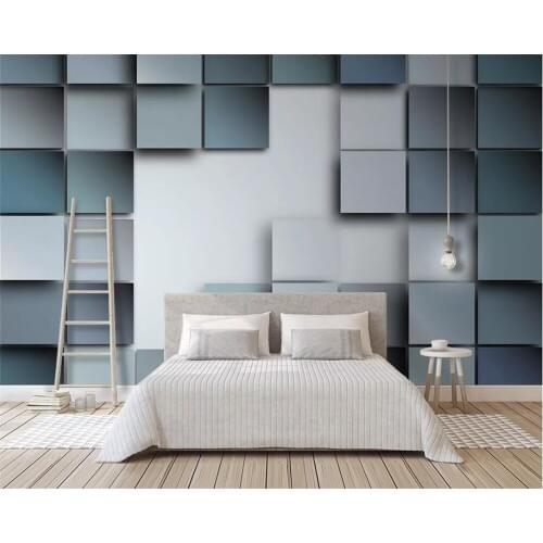 Beibehang Custom wallpaper murals fashion square stereo 3D mosaic keyboard pattern background wall painting decoration