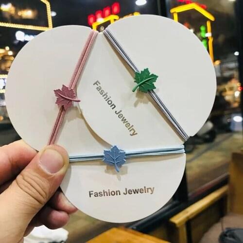 France Style Maple Leaves Hair Band Hair Rope Simple Lovely Hair Ring Elastic Hand Band Women Girl Gifts