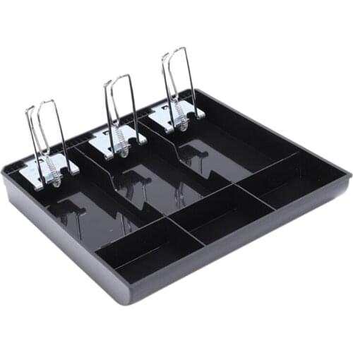 Cabinet Cash Drawer Register Insert Money Tray 3 Compartment Storage Box Cashier