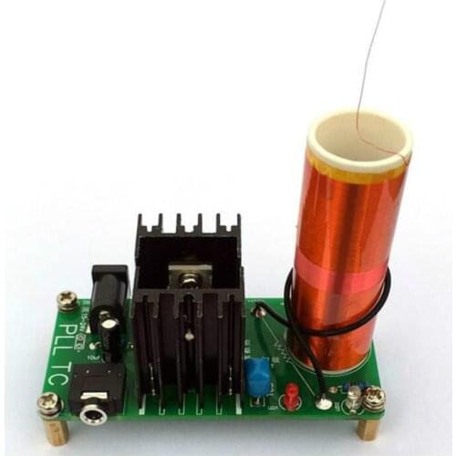 Mini Music Tesla Coil Plasma Speaker Tesla Arc Generator Resonant Wireless Transmission DC 15V-24V 15W Stereo Assemed Finished