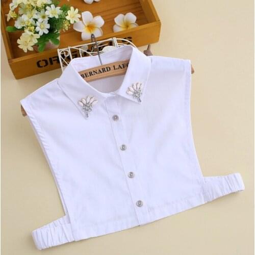 Fashion Shirt Fake Collars for Women Shirt Removable Half Shirt Detachable Collar Female White Solid Color Sweater False Collars