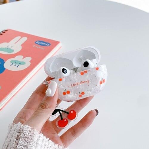 Fashion Sweet Cherry Headset Silicon Case for Huawei Freebuds 3 Case Cute Conch Shell Earphone Cover for Huawei FreebudsPro Case