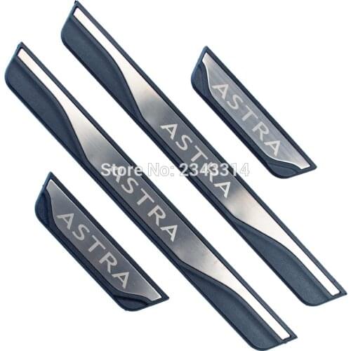 For 2014-2020 Vauxhall Opel Astra H J K Mokka X Stainless Door Sill Kick Scuff Plate Pedal Protector Trim Car Styling Accessory