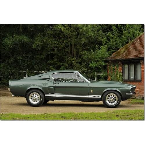 1967 Shelby GT350 Muscle Car Poster Canvas Cloth Fabric Print Painting for Home Decor Wall Art Picture