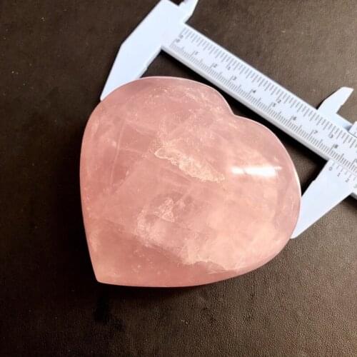 Natural Crystals Pretty Pink Rose Quartz Crystal Polished Heart Stone Healing