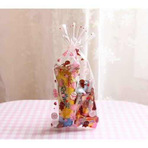 Wholesale 200pcs/lot Clear Ginger Xmas Cookie Bag,Bakery Gift Candy Package Cello Bag,Christmas Cellophane Bag