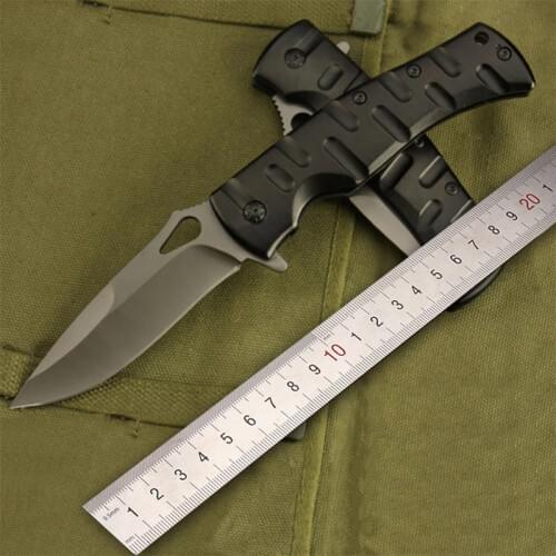 Sharp knife steel imports blacksmithing camping tool folding knife aluminum handle outdoor self-defense knife