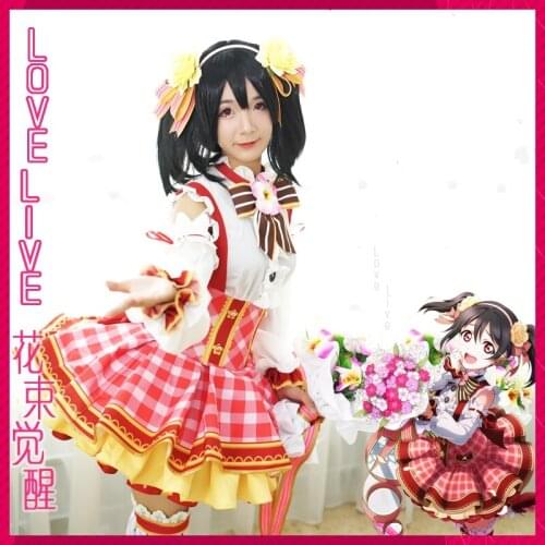 LoveLive! Yazawa Nico Bouquet Flower Awaken Cosplay Costume Girls Lolita Dress Halloween Party Costumes for Women Anime Costumes