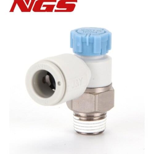 Y-AS1211F/AS2211F/AS3211F/AS4211F-M5/01/02/03/04-04A/06SA/08SA/10SA/12SA/16SA Speed Controller Throttle valve Pneumatic Fitting