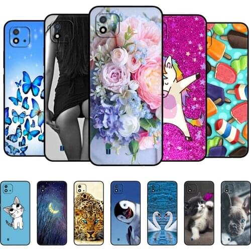 For Realme C20 Case Silicon Back For OPPO RealmeC20 C 20 Phone Cover 6.5" Funda Bumper Coque Capa Etui Soft black tpu case