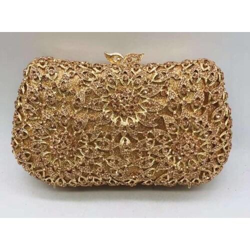 Blue Rhinestone Gemstone Evening bags clutch Purse Women Crystal Diamond Evening Clutches Bags Luxury Ladies Chain Party Purse