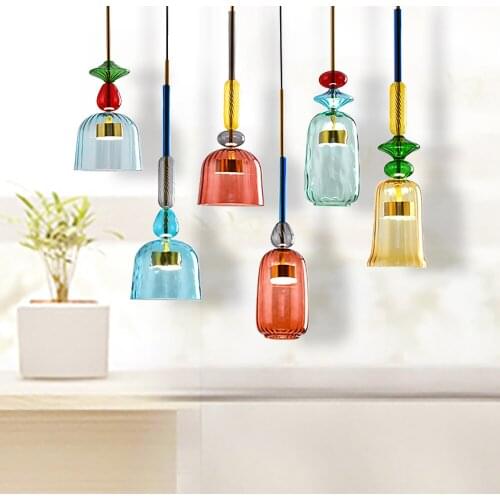 Modern Colorful LED Pendant Lights Lighting for Living Room Hanging Lights Loft Kitchen Villa Hanging Lamp Home Light Fixtures