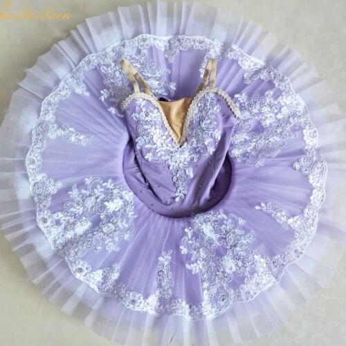 Girls Ballet Tutu Dance Dress Child Bailarina Lace Purple Tutu Ballet Costume Adult Ballet Dancewear Children Swan Ballet Dress