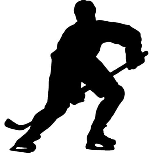 14.5*15.2cm skating sport hockey player vinyl car decal bumper sticker car stickers and decals funny