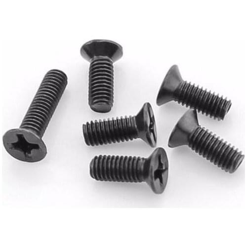 Flat head screws carbon steel screws M2 M2.5 M3 M3*4 M3*5 M3*6 screws black Nickel plated KM screws