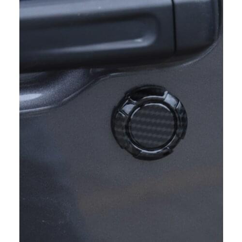 Car exterior decoration Carbon Fiber Car Door Key Jack Hole Sticker High Quality Trim Car Styling for Jeep Wrangler JK 2007-2017