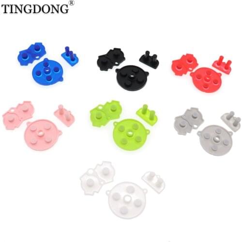 High Quality Colorful For Nintendo Game Boy GBA Advance Button Silicone Rubber Pad Conductive Contacts AB Select Start D pad