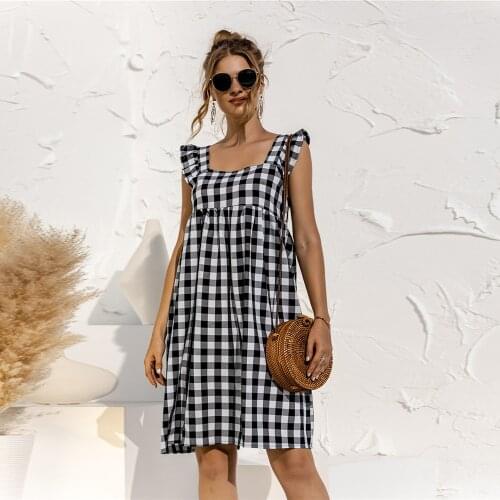 WTBERGER Summer Dresses In A Cage