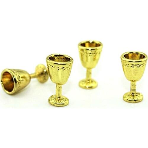 10SETS/LOT Hot Mini Wine Glass Toys Accessories 1:12 Dollhouse Miniatures Kitchen Set