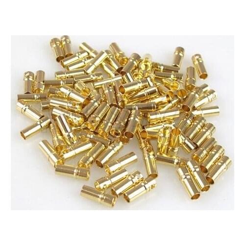 200 pairs/a lot wholesale high quality 4mm Gold Bullet Banana Connector Plug for RC Battery DU0084