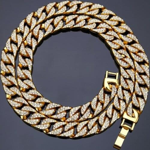 2021 European And American Hot Necklaces Are Full Of Cuban Chains, Chaoren Hip Hop Accessories, Hiphop Mens Necklaces, Cross-bo