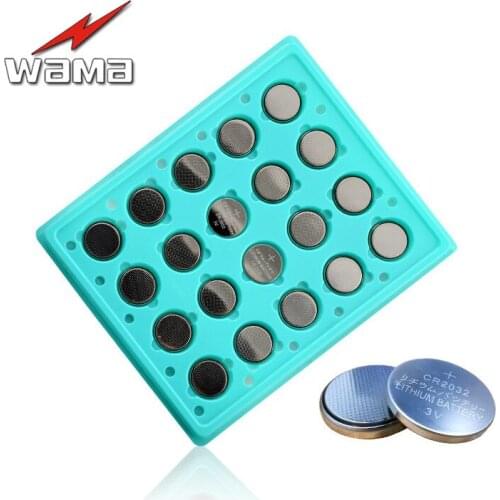 20x Wama CR2032 3V Button Coin Cell Batteries Computer Motherboard Electronic Battery Human Scale Remote Control 5004LC DL2032