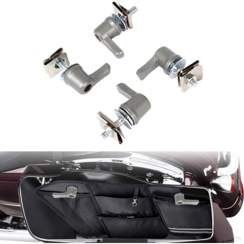 4 Pieces Saddlebag Lever Lock Bolts Nuts Mounting Kit Replacement suitable for Harley Davidson