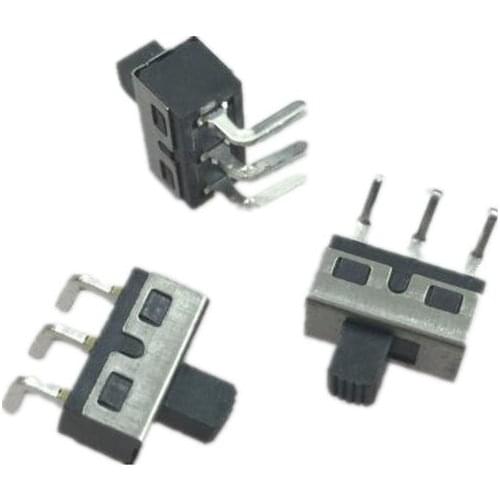50pcs SS12D11 toggle switch 3Pins Curved needle 1P2T handle high 5mm spacing of 4.7mm 3A 250V SS12D11G5