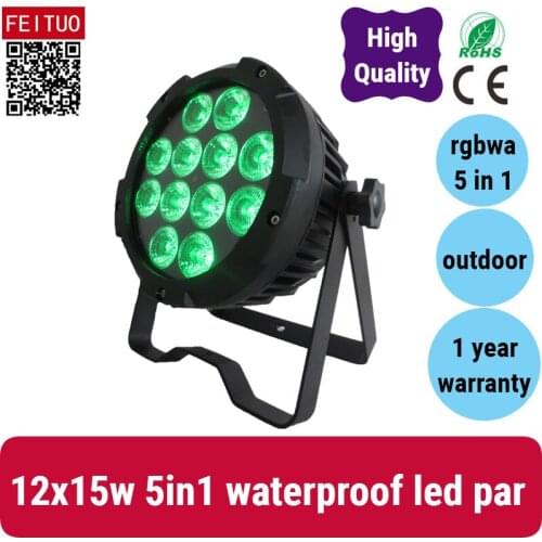 A- Best selling stage light 12x15w led par rgbwa waterproof 12 volt led lights