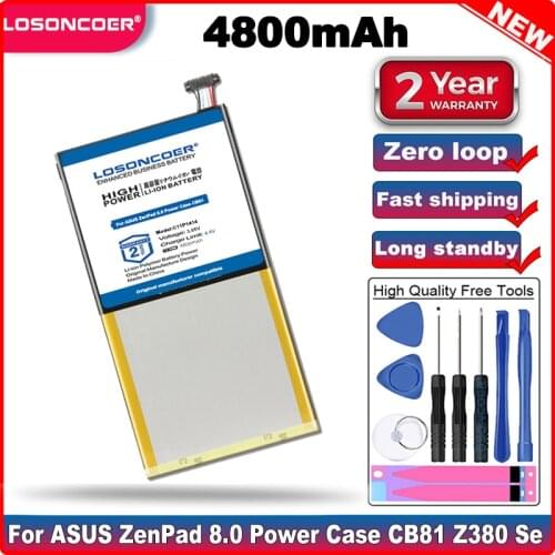 LOSONCOER 4800mAh C11P1414 High Capacity Battery for ASUS ZenPad 8.0 Power Case Z380 CB81 Series