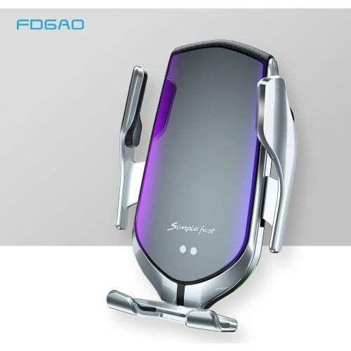 FDGAO Automatic 10W Wireless Charger Car Mount Qi Fast Charging Phone Holder For iPhone 11 XS XR X 8 Samsung S10 S9 S8 Note 10 9