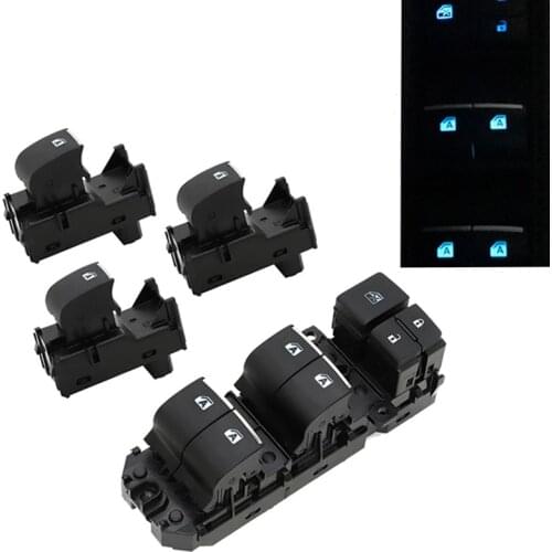 Car Styling Lighted LED Power Single Window Switch For Toyota RAV4 RAV 4 2019 2020 Left Driving Backlight Master Switches Button