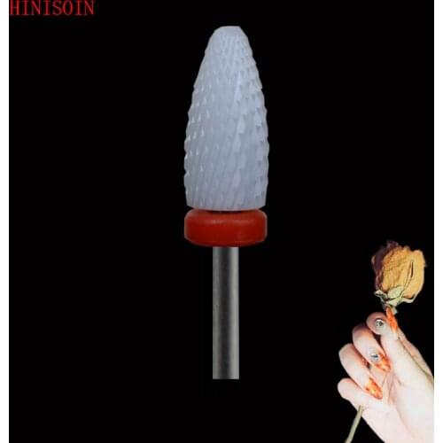 White -20PCS-Ceramic Nail Drill Bit - Flame Bit - (0043.060)