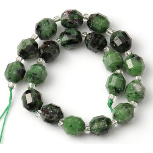 AA+ Natural Rubys Epidotes Beads 8mm Green OIive Shape Loose Gems Stone Beads for Jewelry Making DIY Bracelet Earrings 7.5inch