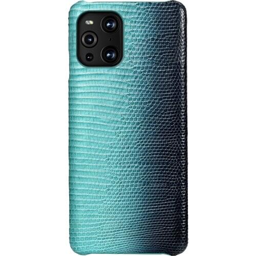 Genuine Lizard Leather Case for OPPO Find X2 X3 Pro A5 A9 Reno 5 4 3 2 Z Cover For Realme 7 Pro 5 6 X2 X50 X7 Pro X XT GT Neo C3